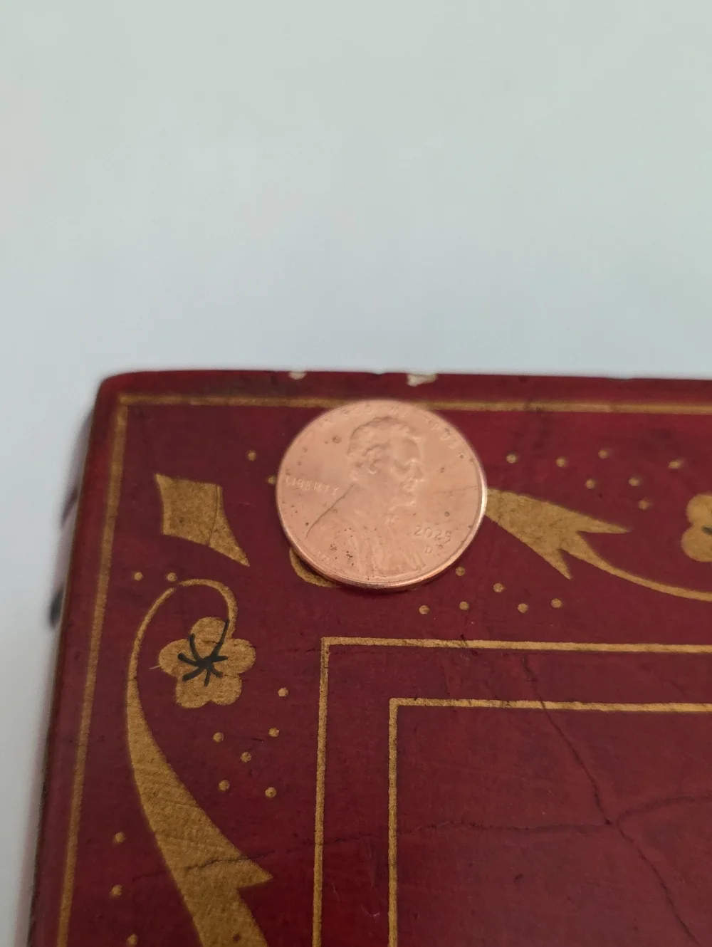 Vintage Florentine Style Book-Shaped Wooden Box - 2-Ring Binder Photo Album